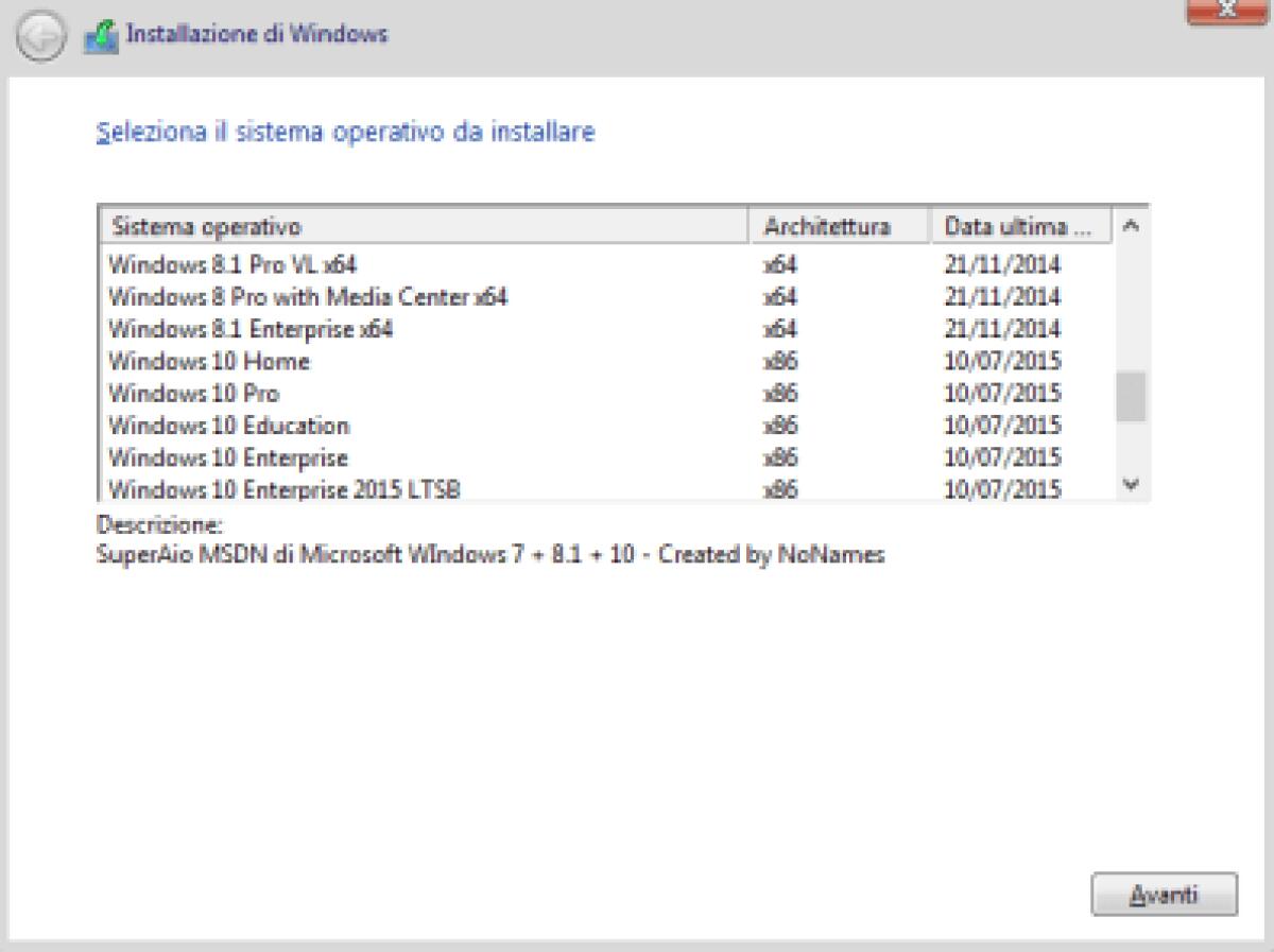 Windows 7 + 8.1 + 10 All-In-One (31 in 1) Ita: Tutto in un'unica ISO - 
