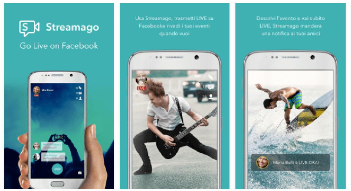 Streamago: Trasmettere in streaming dal tuo smartphone su tutti i Social Network - 