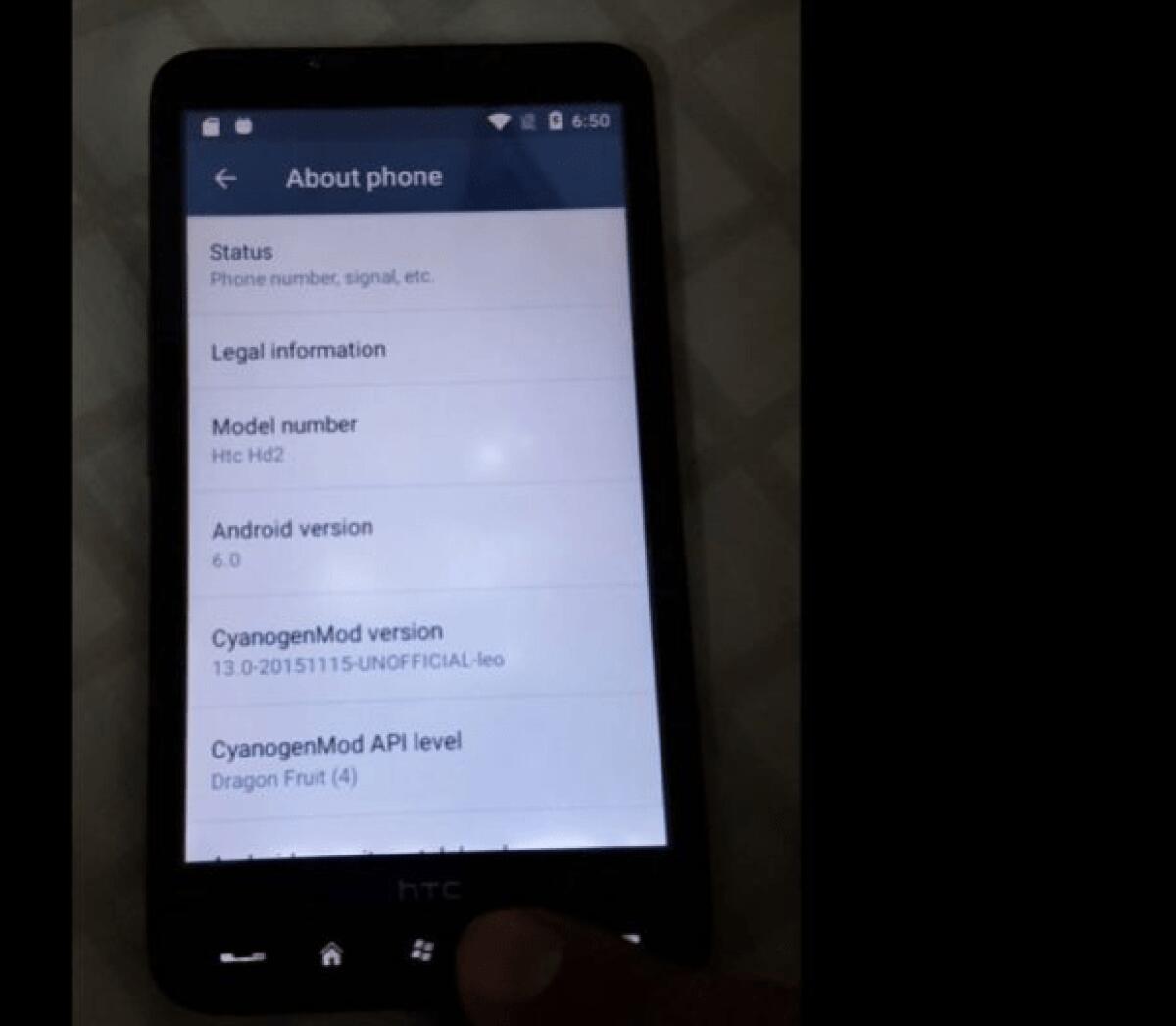 HTC HD2 riceve la prima ROM con Android 6 Marshmallow - 