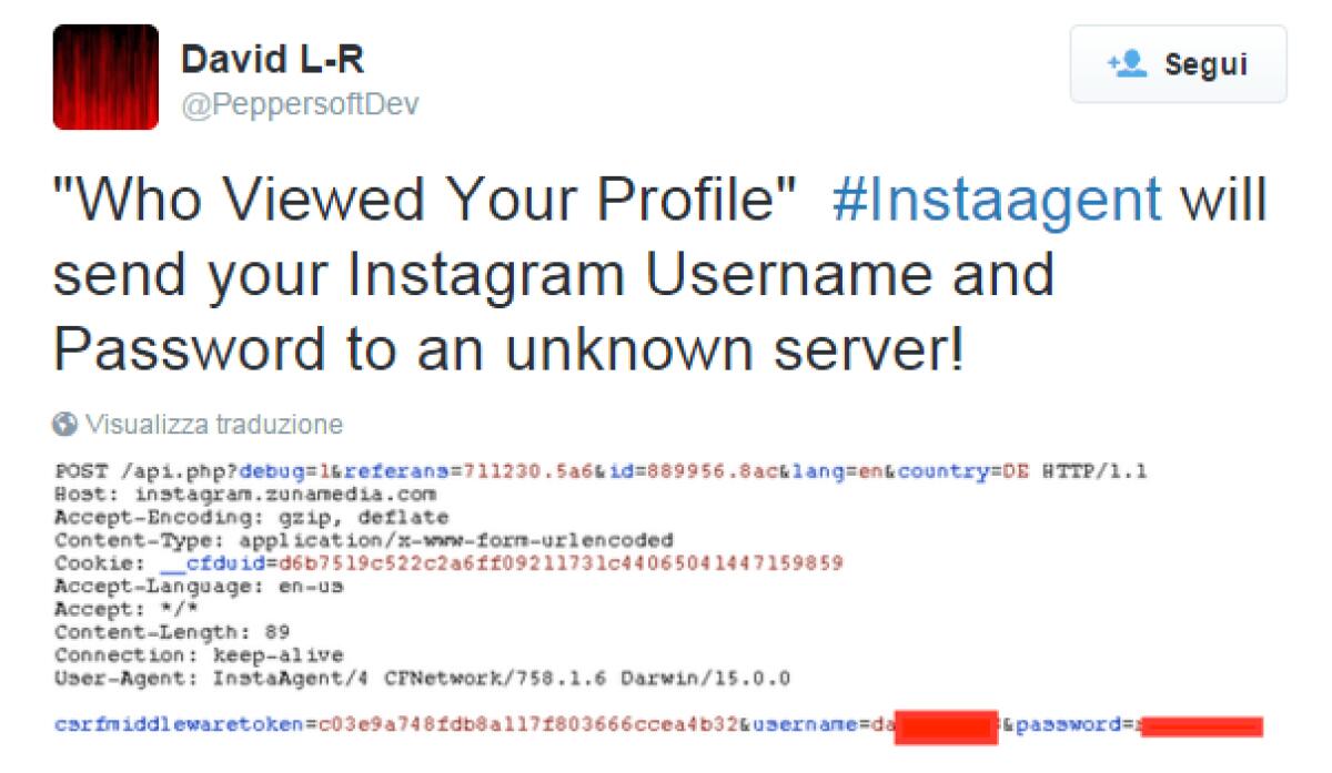 Pubblicate sul web user e pass di migliaia di account Instagram - 
