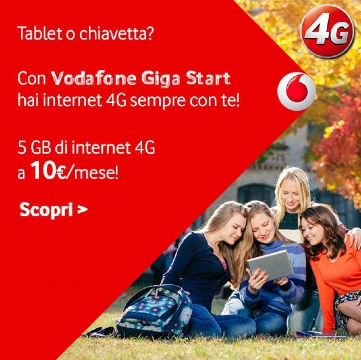 Vodafone Giga Start: navigare fuori casa in 4G a soli 10€ al mese - 