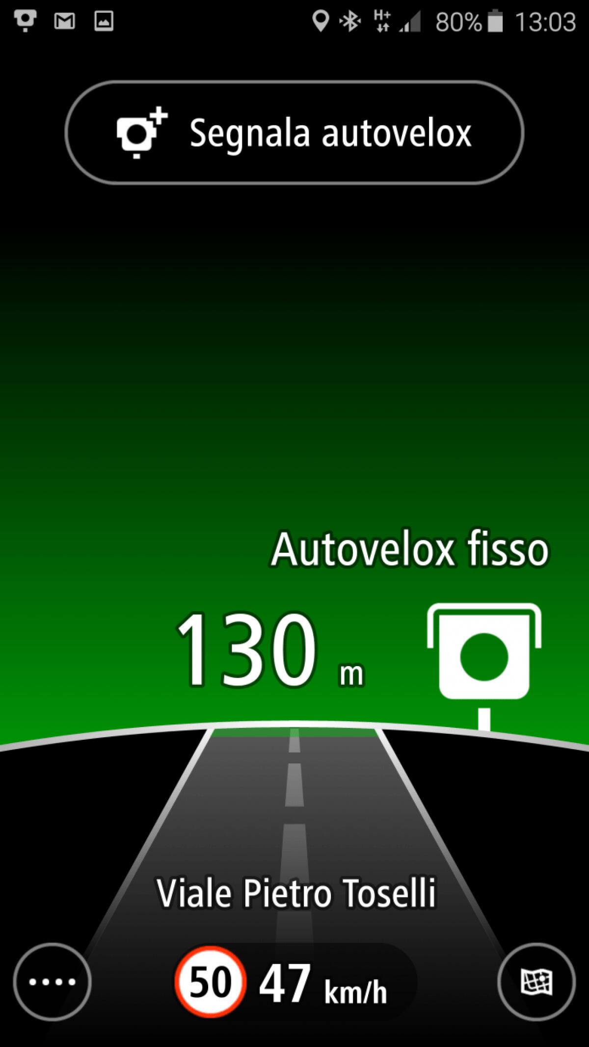 Segnalazioni avvisi autovelox Android con TomTom Autovelox - 