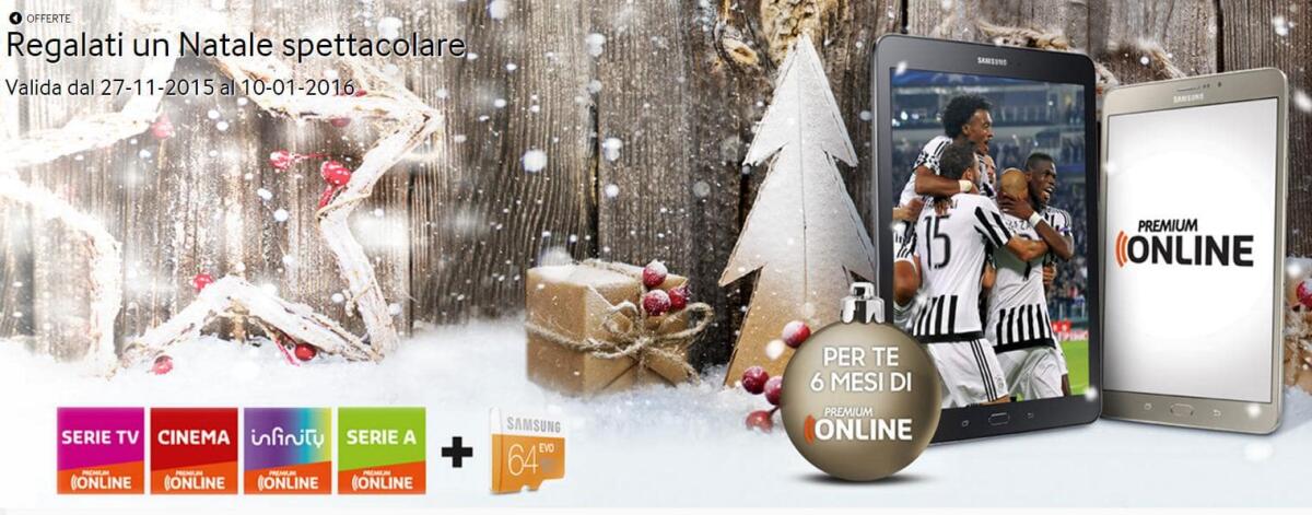 Promozione Samsung Galaxy Tab S2: Mediaset Premium Online per 6 mesi e microSD da 64GB in regalo - 