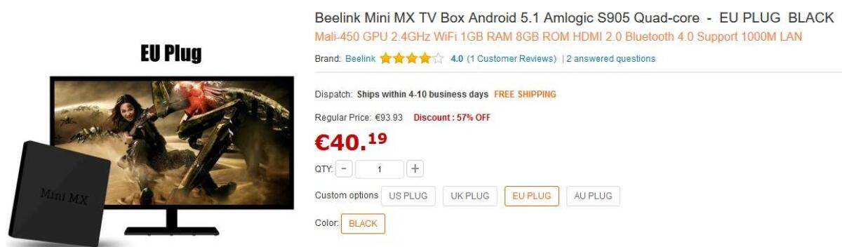 Mini PC Beelink Mini MX: Android 5.1, 4K, HDMI a soli 38 euro - 
