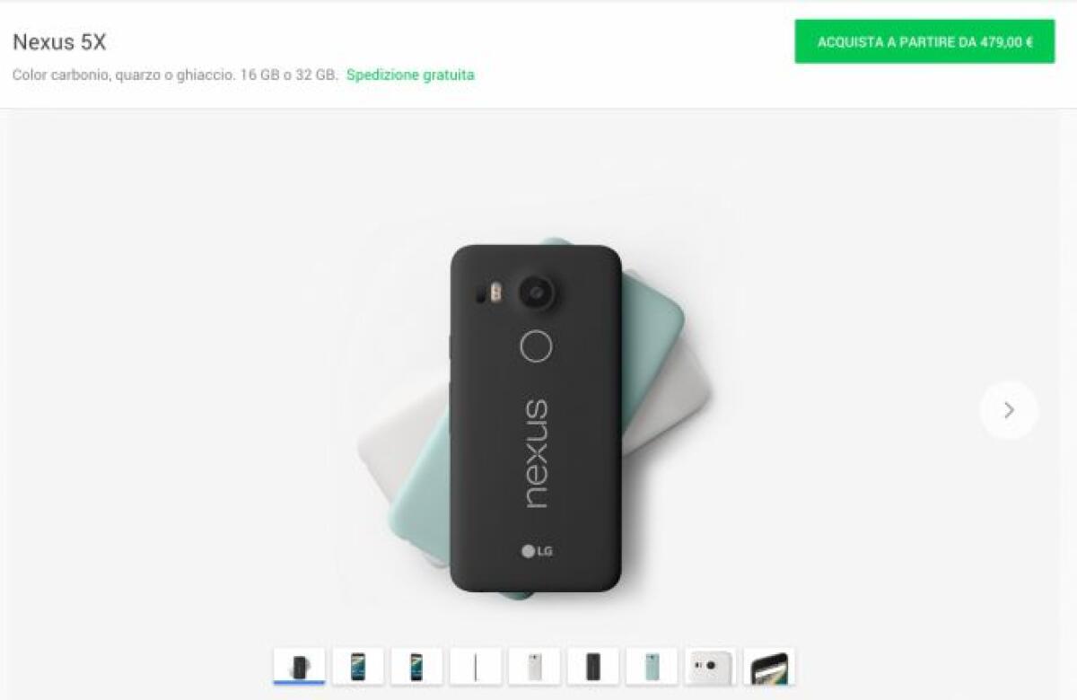 Nexus 5X arriva sul Play Store in Italia - 