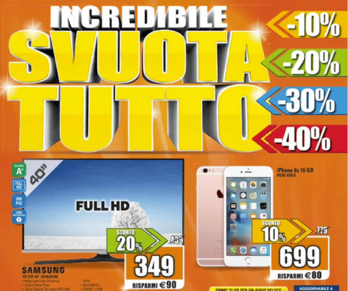 SVUOTA TUTTO da Expert con sconti fino al 40% - 