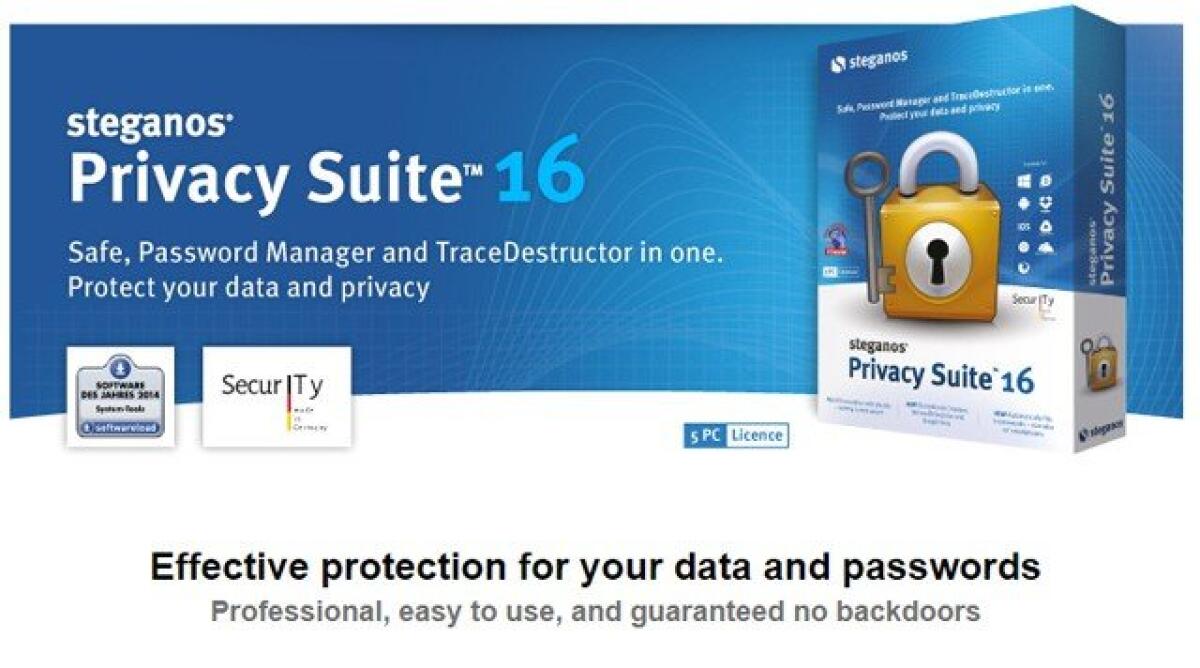 Steganos Privacy Suite 16 per criptare file su Windows gratis per pochi giorni - 