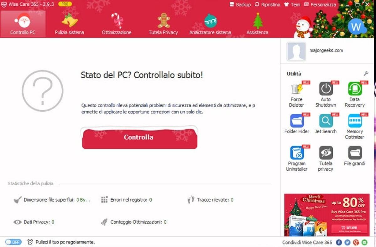 Velocizzare Windows con Wise Care Pro 365 gratis fino al 26 dicembre - 