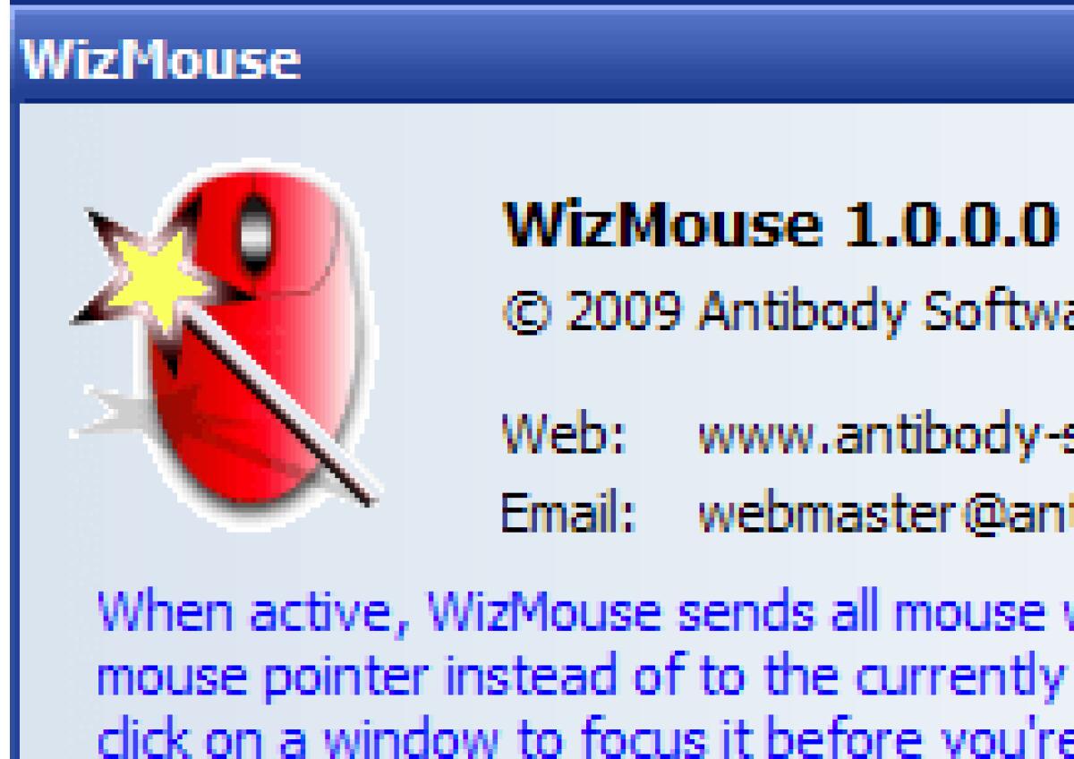 WizMouse Come Scorrere finestre su Windows senza Focus [Windows App] - 