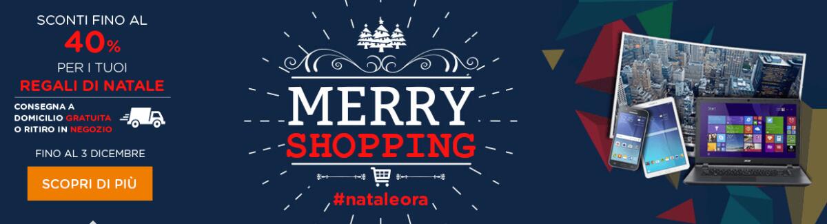 Merry Shopping da Unieuro online con sconti fino al 40% su tanti prodotti - 