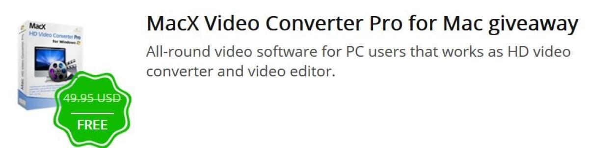 MacX Video Converter Pro for Mac gratis fino al 2 Gennaio 2016 - 