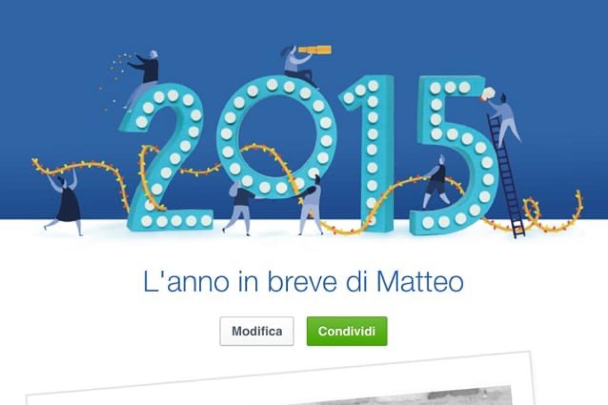 Facebook “L’anno in breve”: ecco come creare un riassunto del 2015 - 
