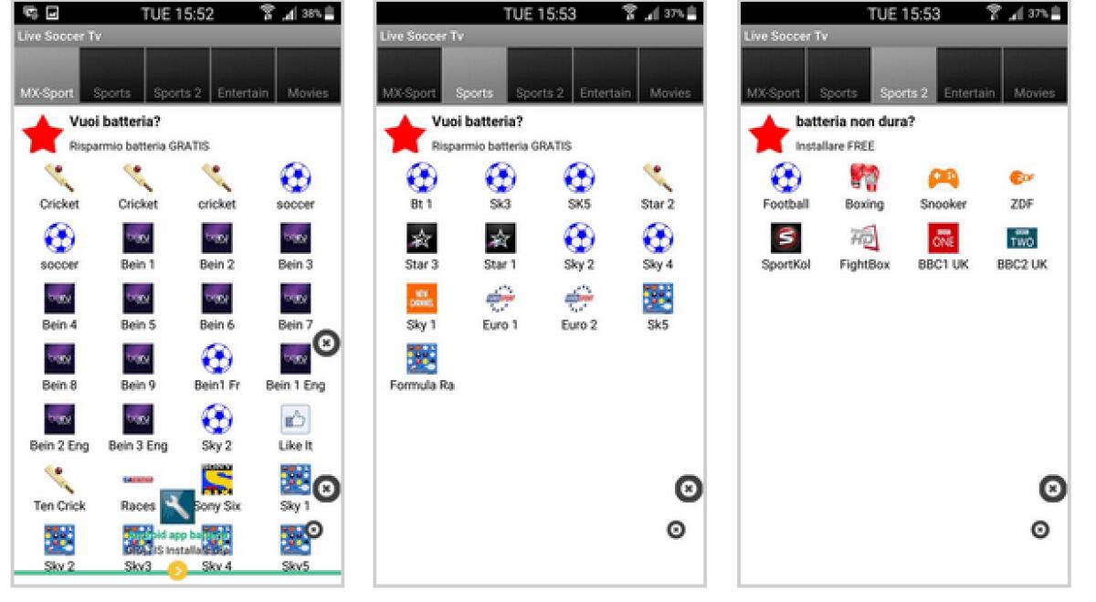 Live Soccer TV per vedere tutto lo sport gratis su Android - 