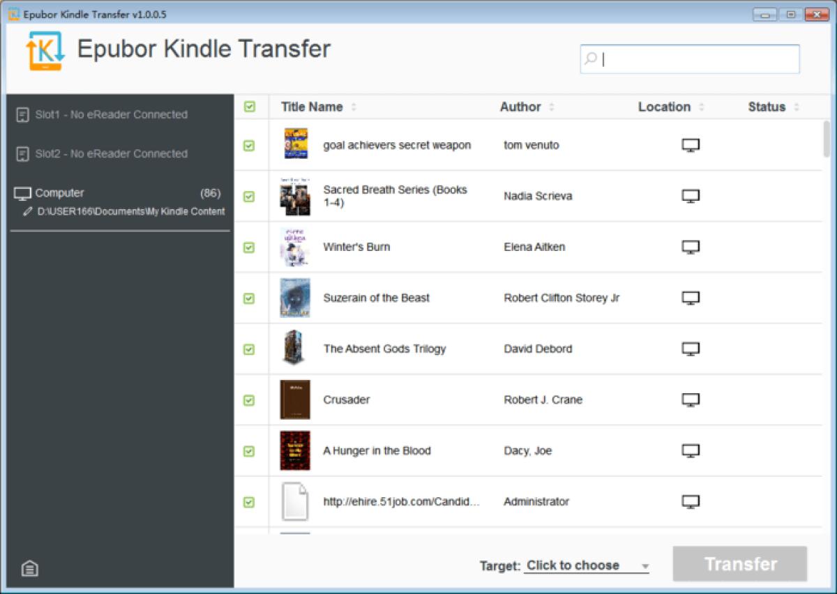 Download Epubor Kindle Transfer: Trasferire eBook tra eBook Reader - 