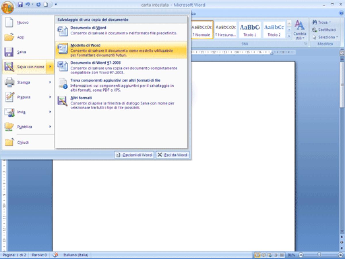 Come creare carta intestata con Microsoft Word - 