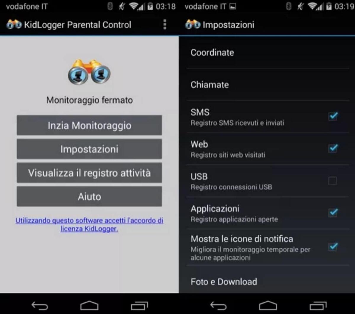 Come spiare un telefono Android con KidLogger - 