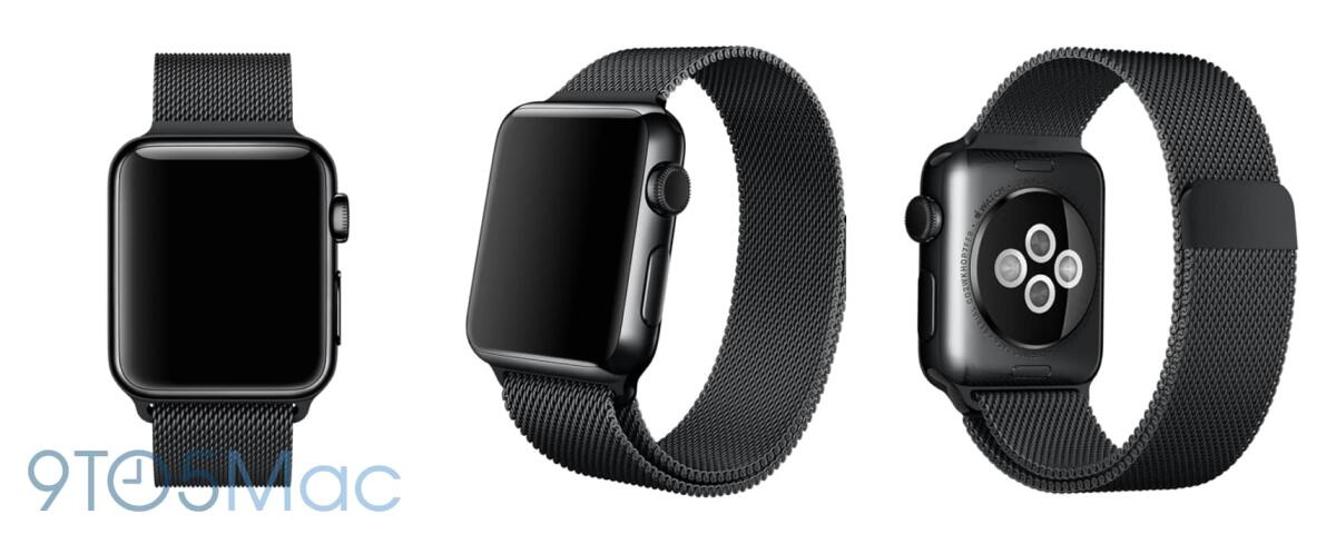 Nuovo cinturino nero in maglia milanese per Apple Watch - 