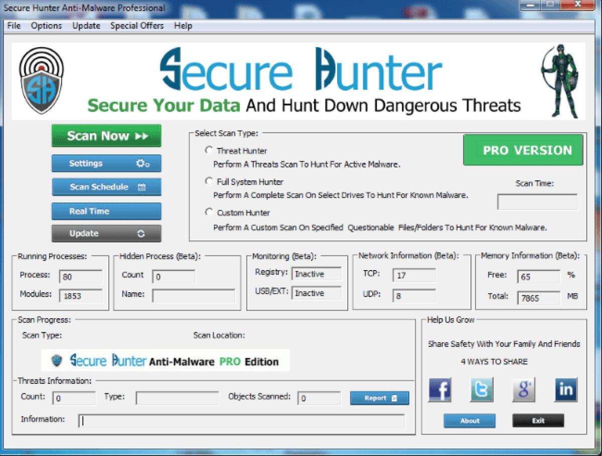 Aumentare la sicurezza del nostro PC contro i Malware con Secure Hunter Anti-Malware - 