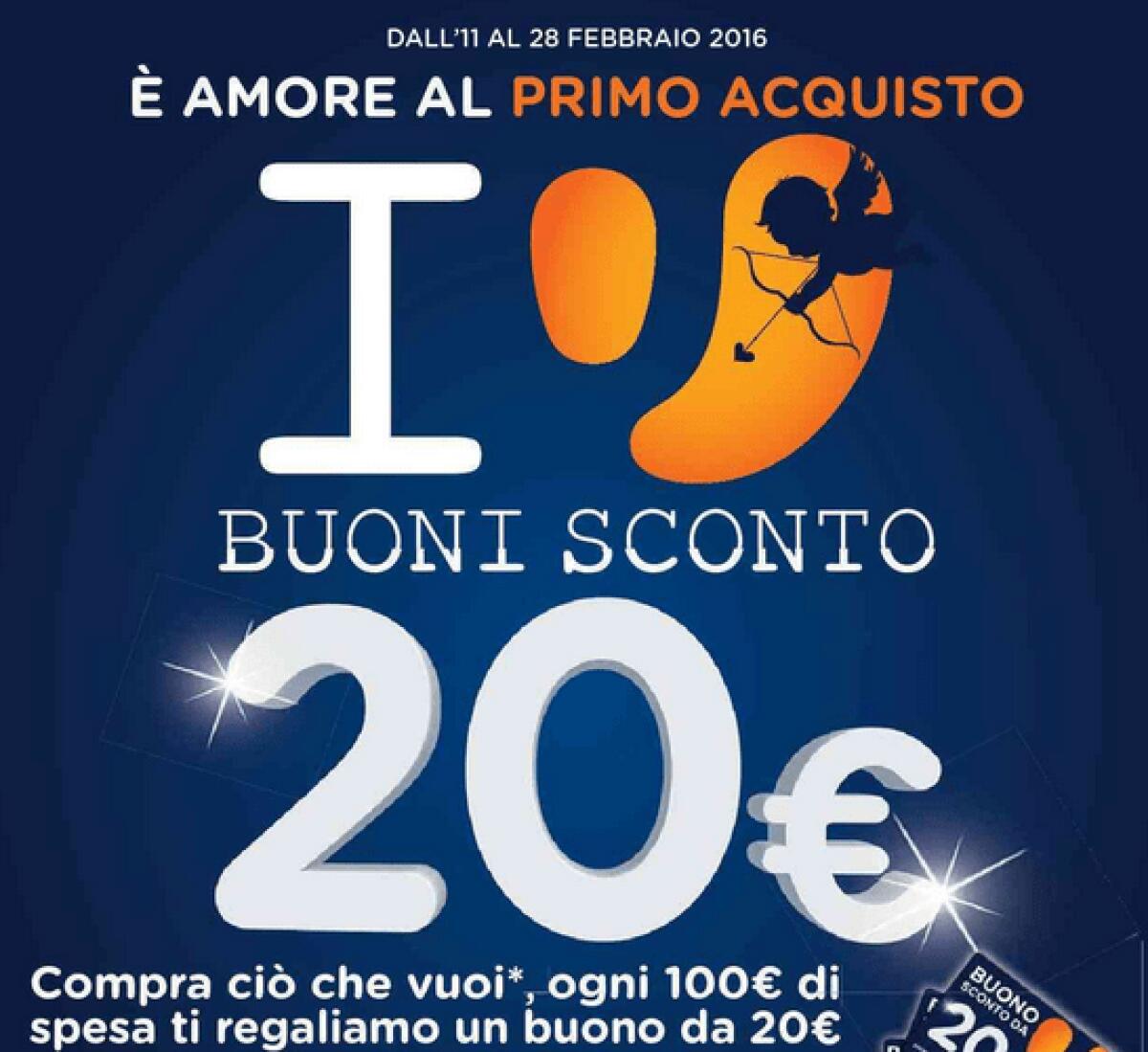 20 euro in buoni ogni 100 euro di spesa da UNIEURO - 