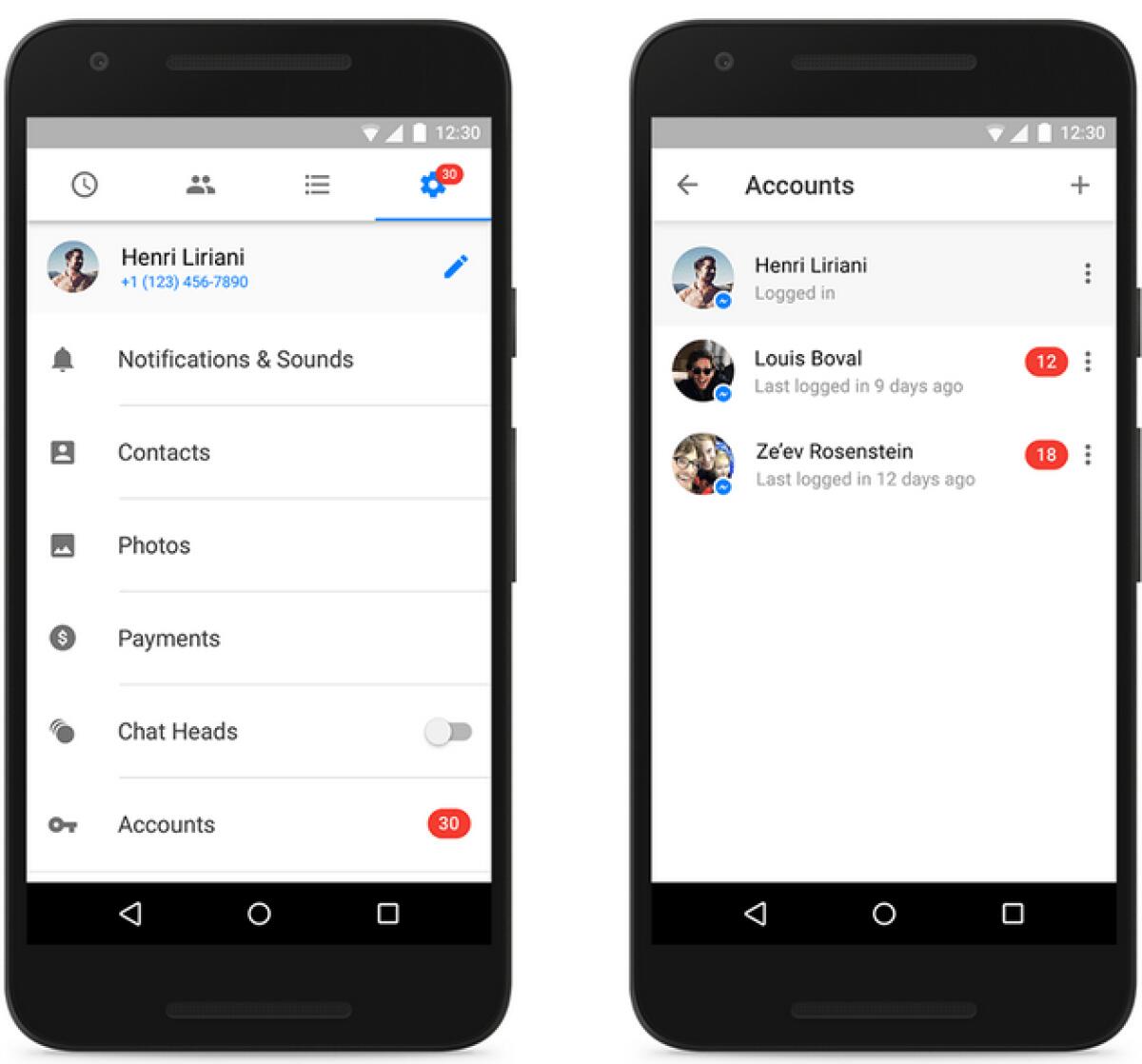 Facebook Messenger supporta il Multi-Account solo su Android - 