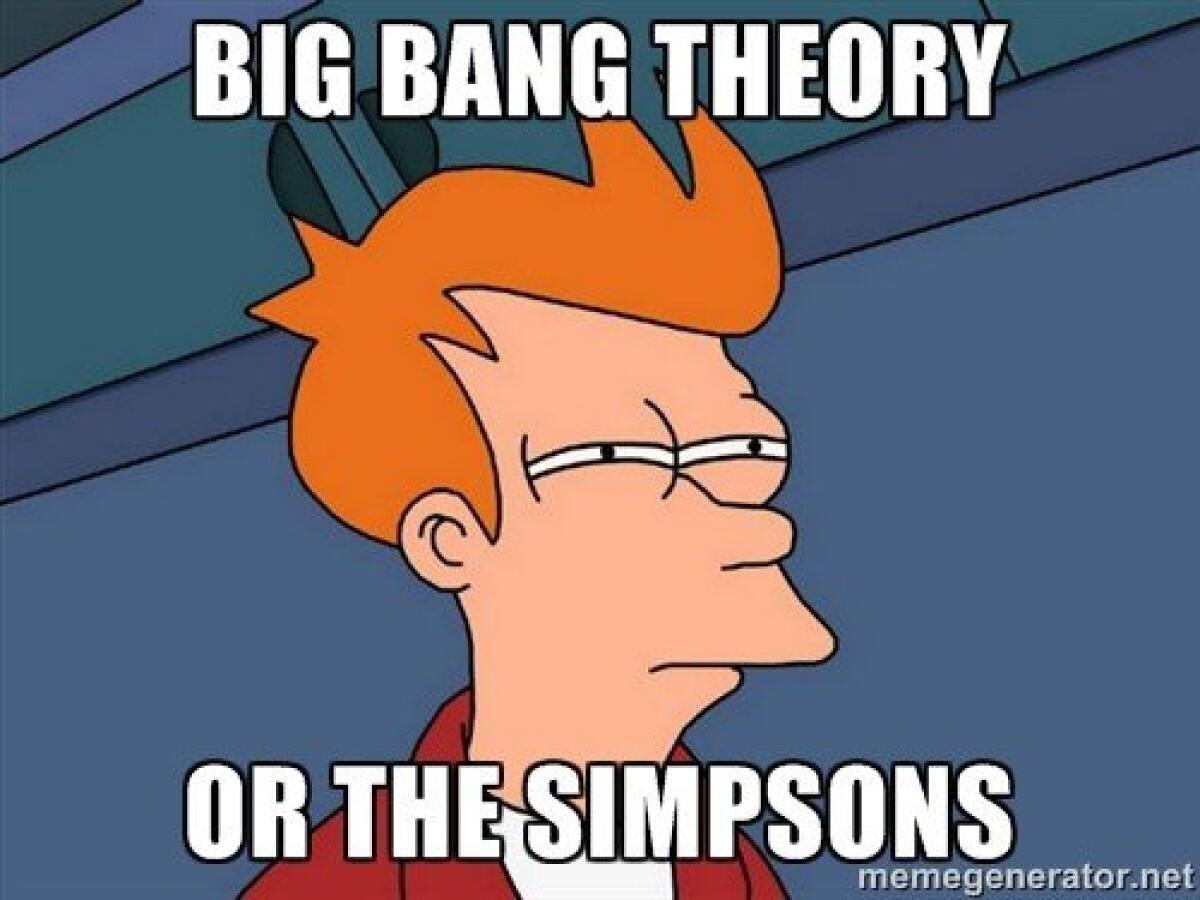 Trame de I Simpson, Futurama e The Big Bang Theory 12 febbraio - 