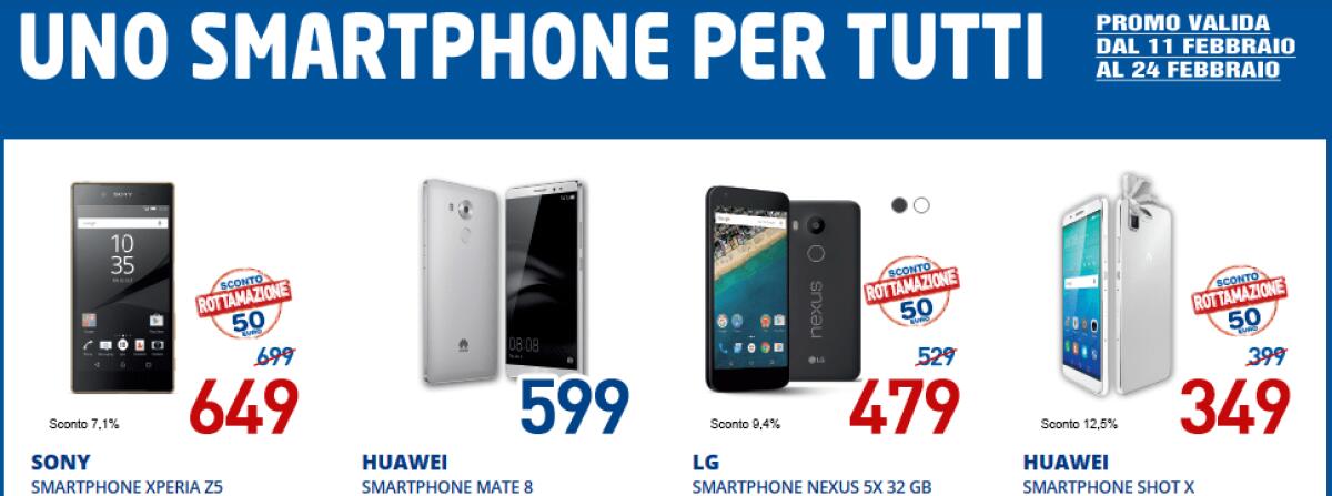 Rottama uno smartphone anche non funzionate da Euronics per ottenere fino a 70 euro di sconto - 