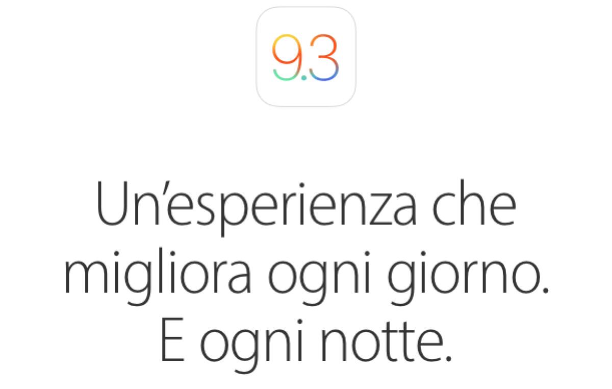 Apple rilascia iOS 9.3, tvOS 9.2 e watchOS 2.2: ecco le novità! - 