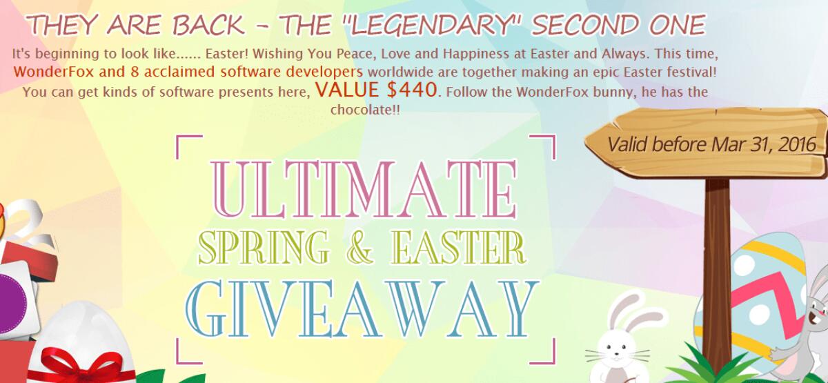 Giveaway di Pasqua 2016: 400 euro di Software in regalo fino al 31 Marzo - 