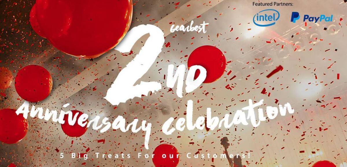 Tanti sconti su GearBest per il suo secondo anniversario - 