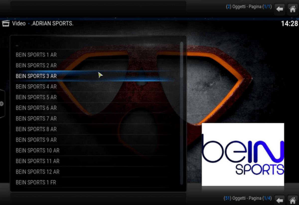 Adrian Sports: Addon Kodi IPTV sport in streaming gratis - 