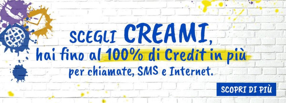 PosteMobile Creami raddoppia i Crediti con tariffe a partire da 10 euro al mese - 