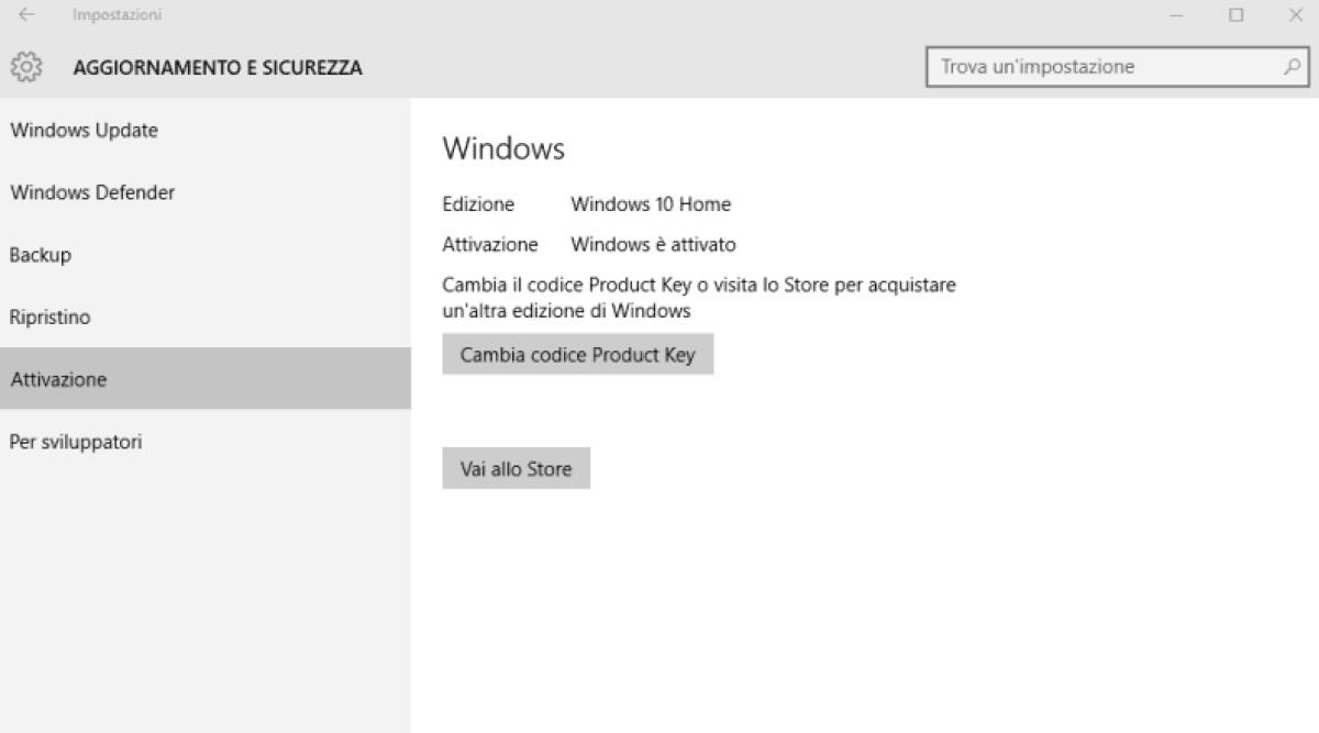 Cambiare edizione su Windows 10 passando dalla Home alla Pro - 