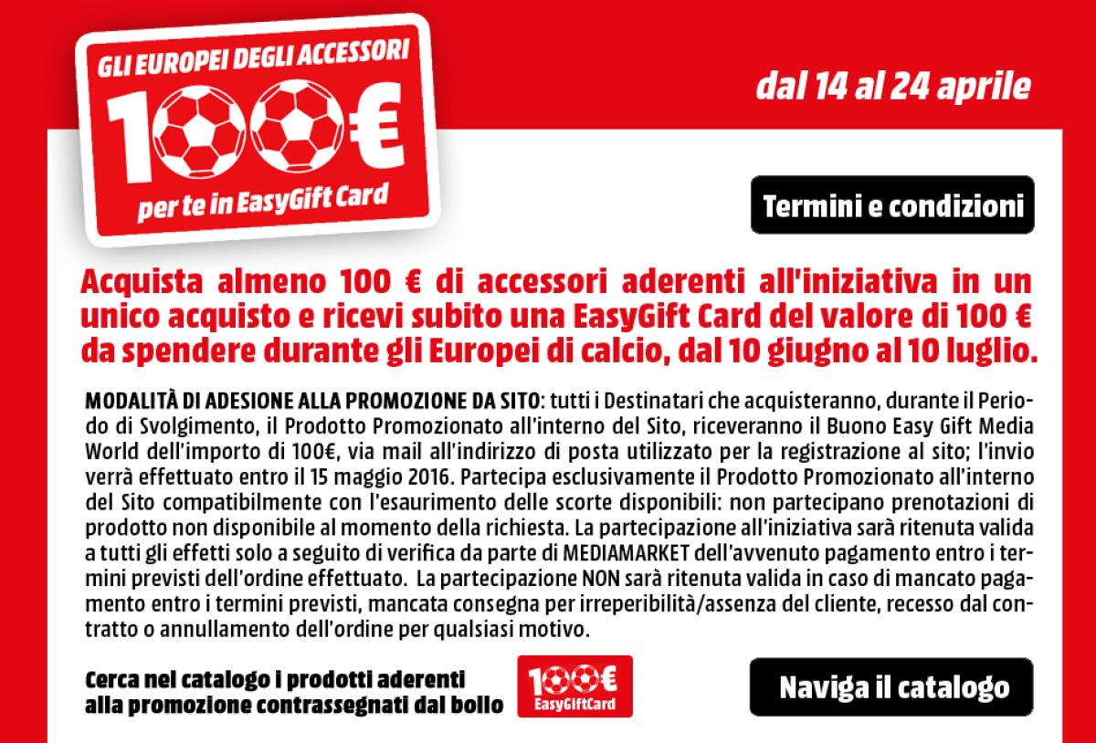 Acquista 100 euro in accessori e MediaWorld ti regala un buono da 100 euro - 