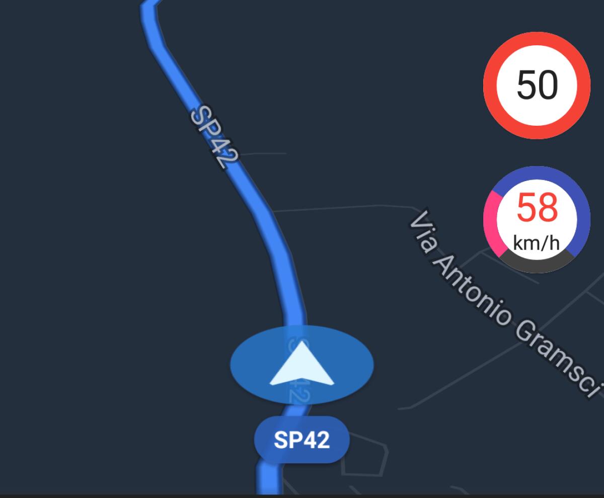 Indicatore di velocità su Google Maps con Velociraptor - 