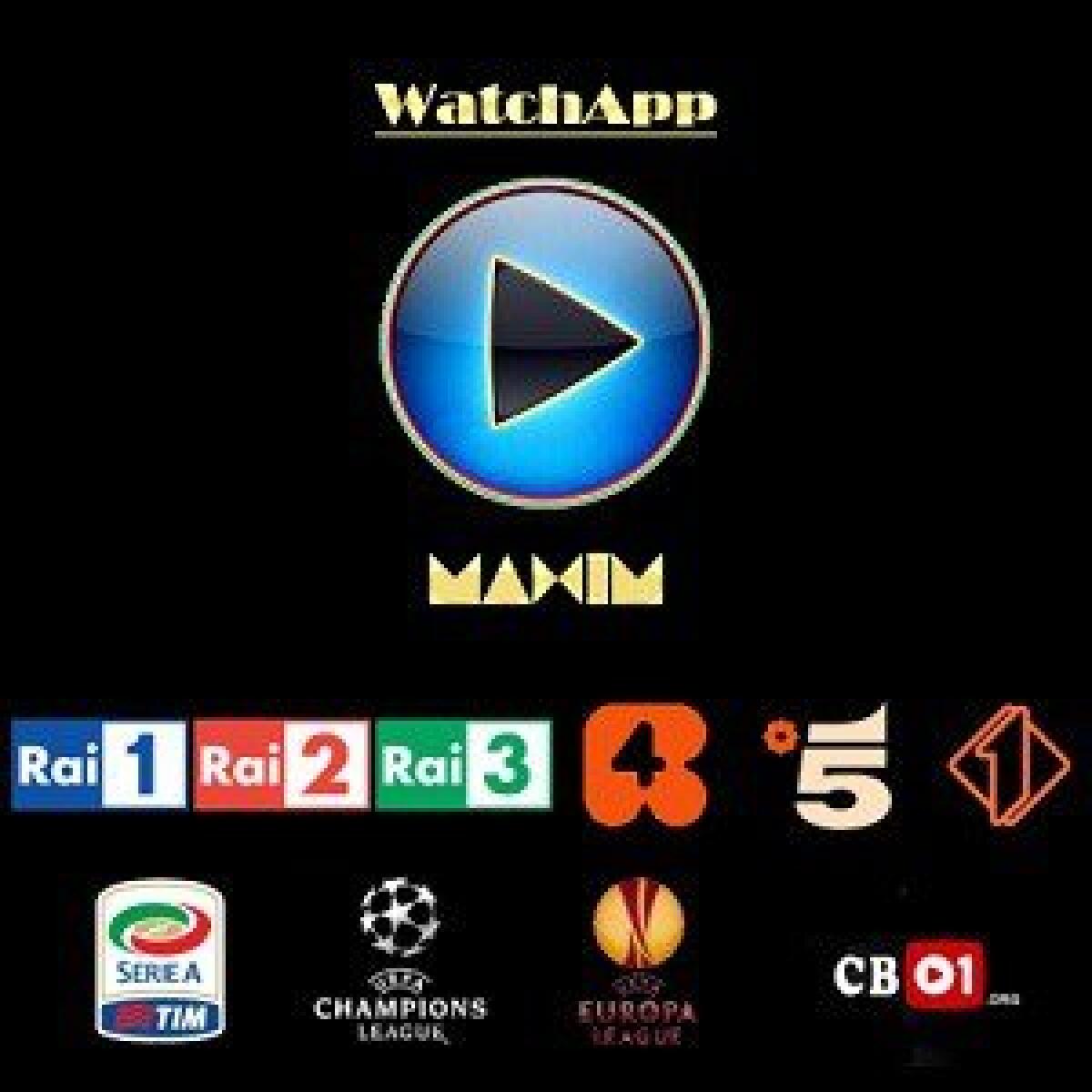 WatchApp: televisione, Rai, tv satellitare italiana, Calcio in streaming gratis su Android - 