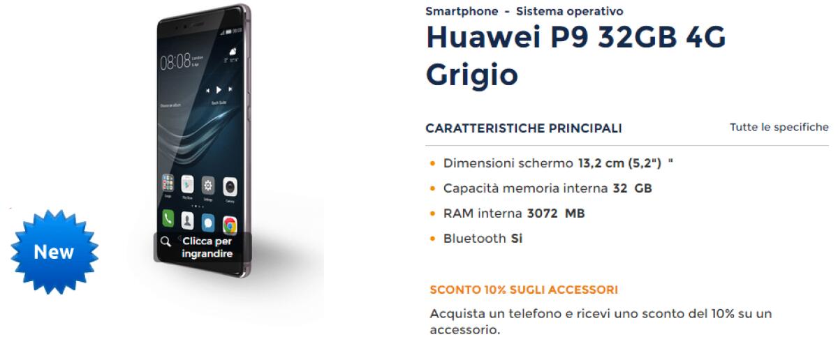 Huawei P9 già in offerta su Unieuro.it - 