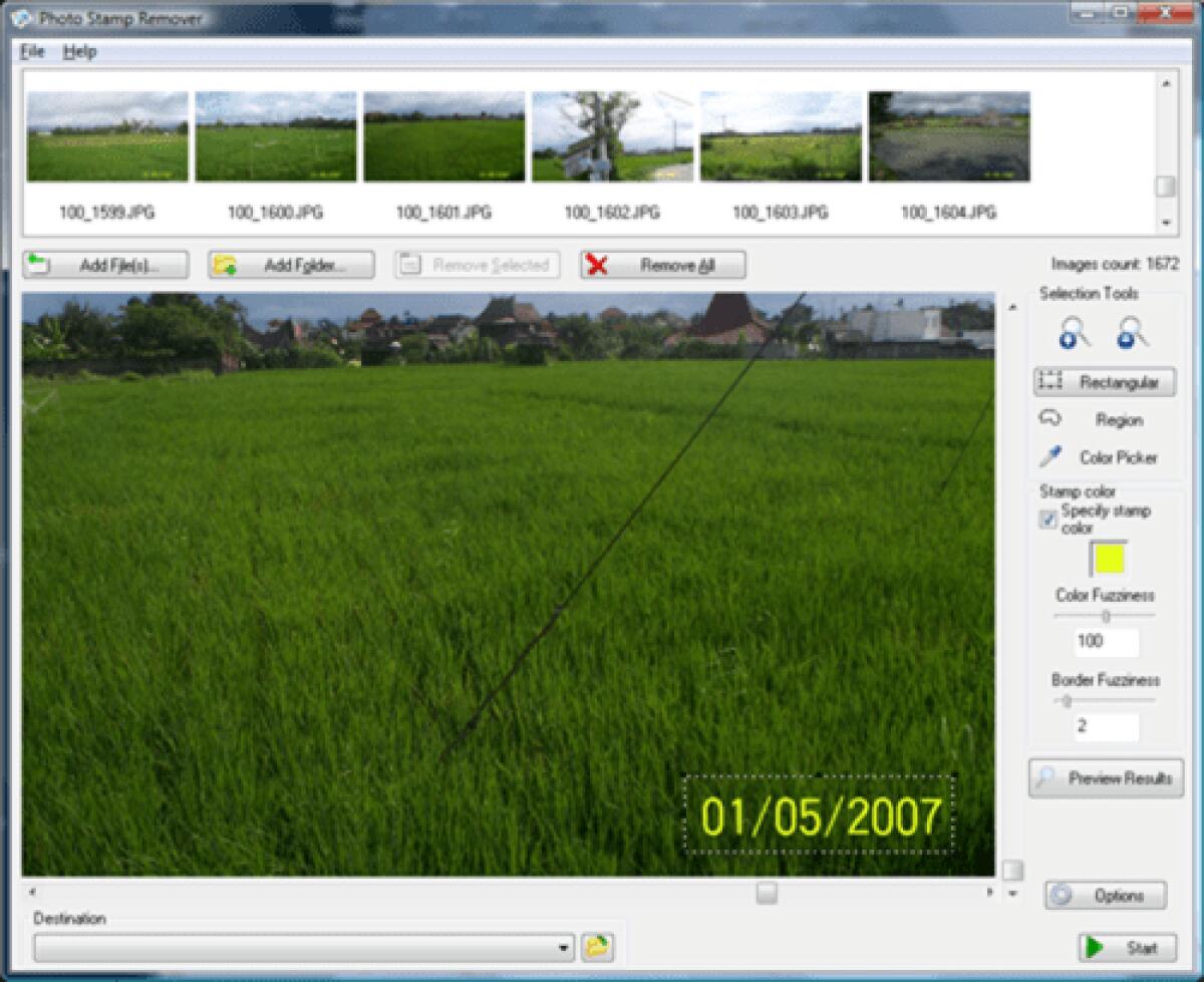 Rimuovi watermark, timbri di date e altri oggetti indesiderati dalla foto - 