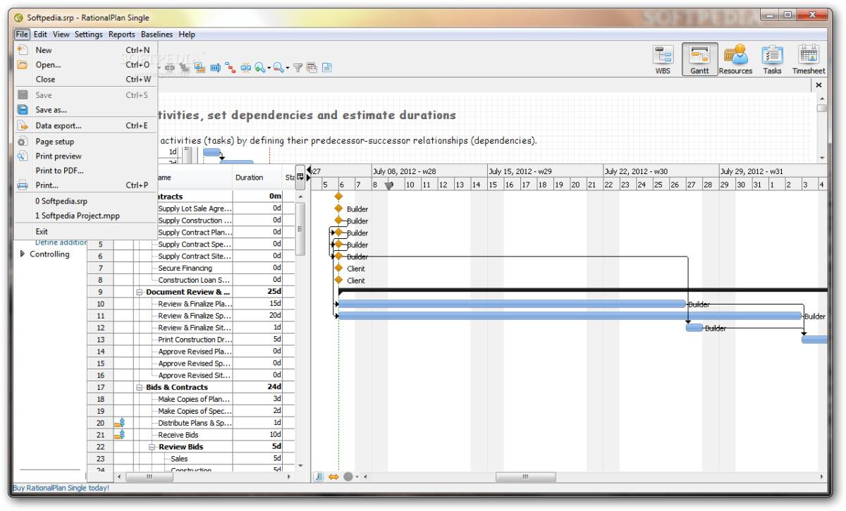 Gestire Progetti, creare Gant e molto altro con RationalPlan Single - 