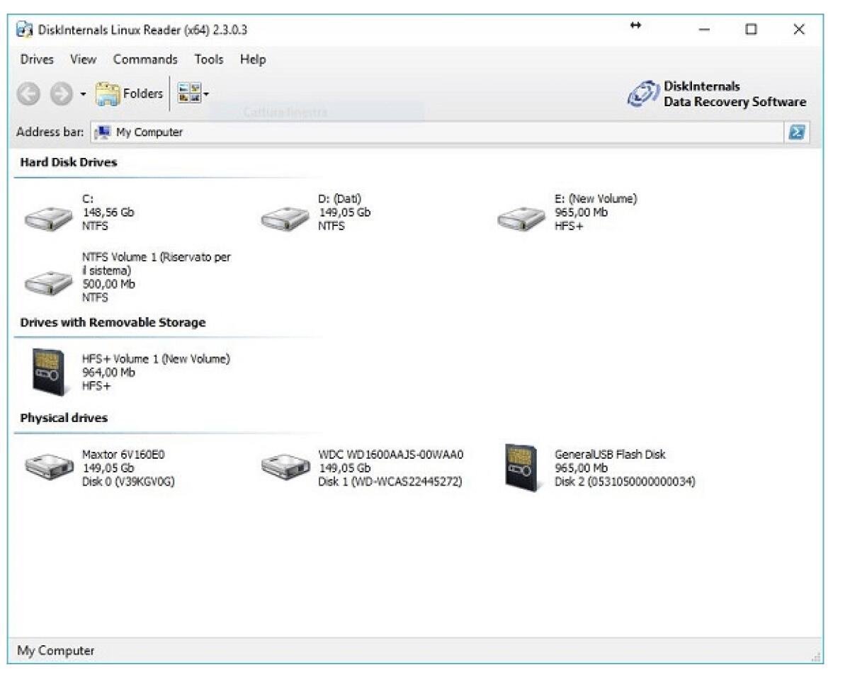 Leggere Hard Disk Linux e MAC da Windows - 