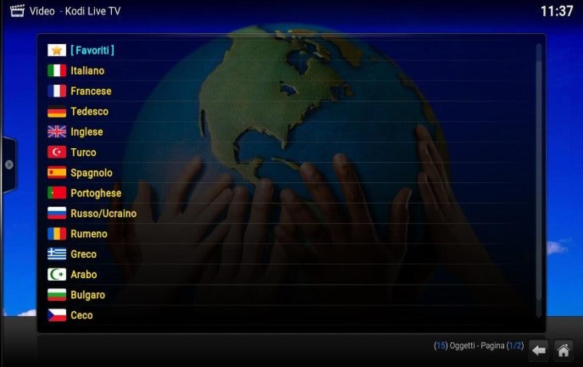 Kodi Live TV: Addon per Kodi per vedere oltre 700 Canali TV in Streaming - 