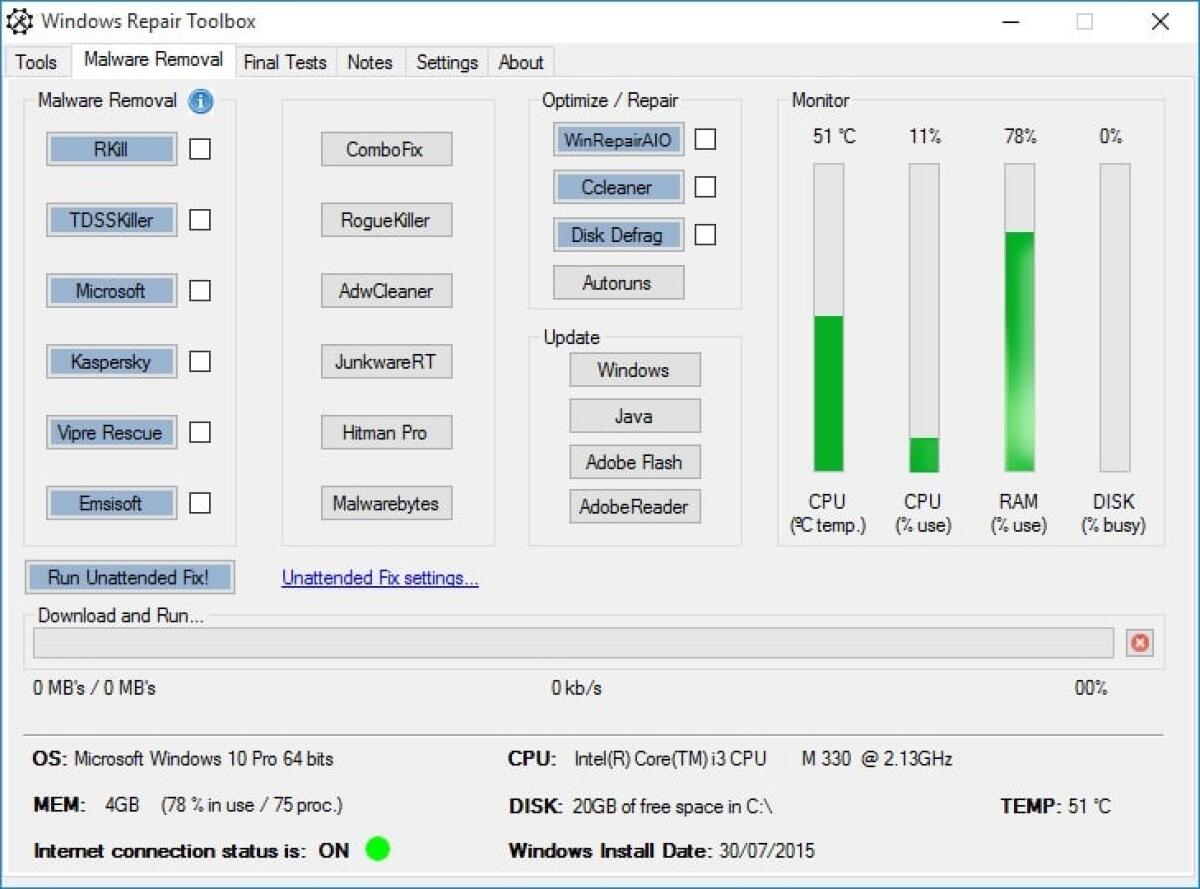 Windows Repair Toolbox: Il coltellino svizzero per Windows - 