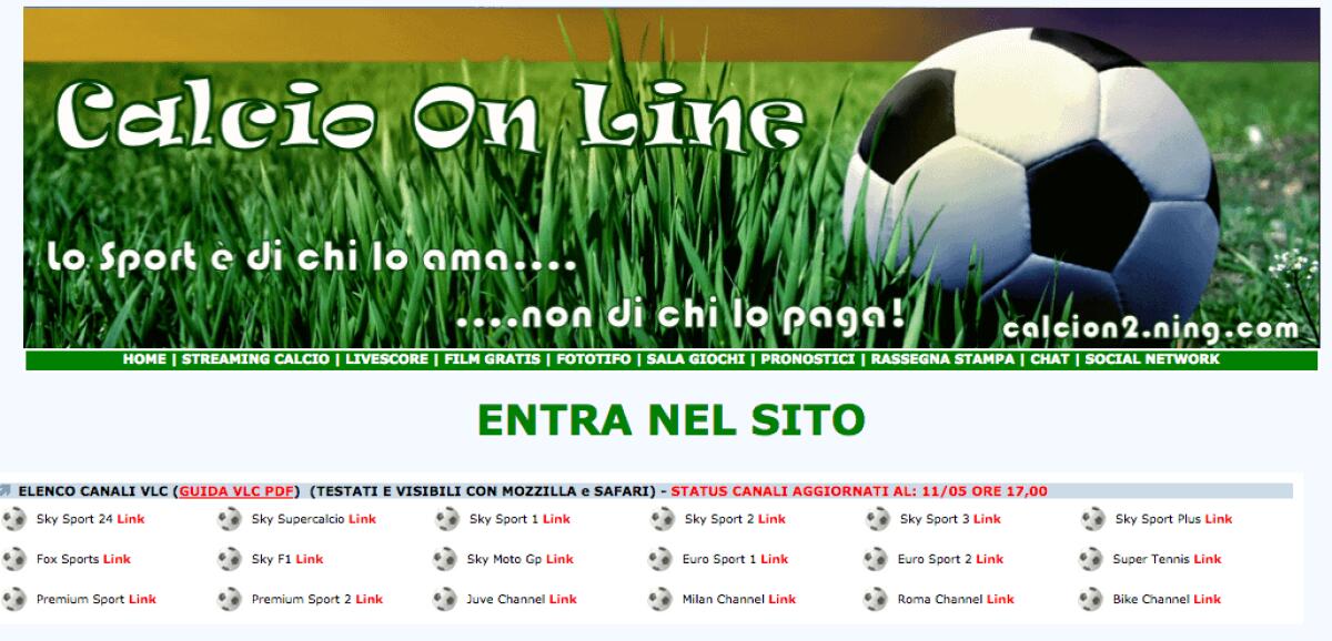 Calcion: alternativa a Skystreaming per guardare TV satellitare in streaming - 