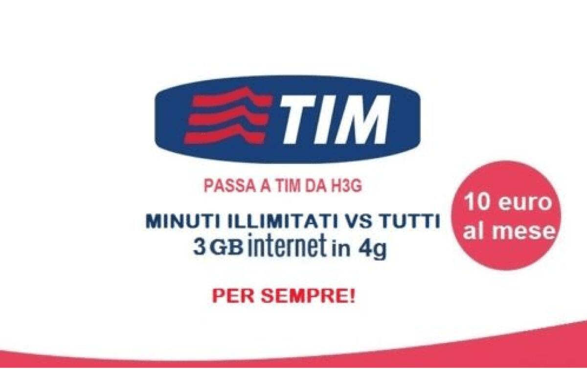TIM Special Top: Minuti illimitati e 3GB in 4G a 10 euro ogni 4 settimane - 