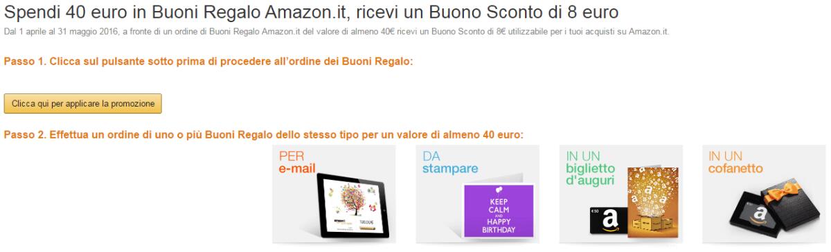 Ancora 2 giorni per ricevere 8 euro in Regalo su AMAZON - 