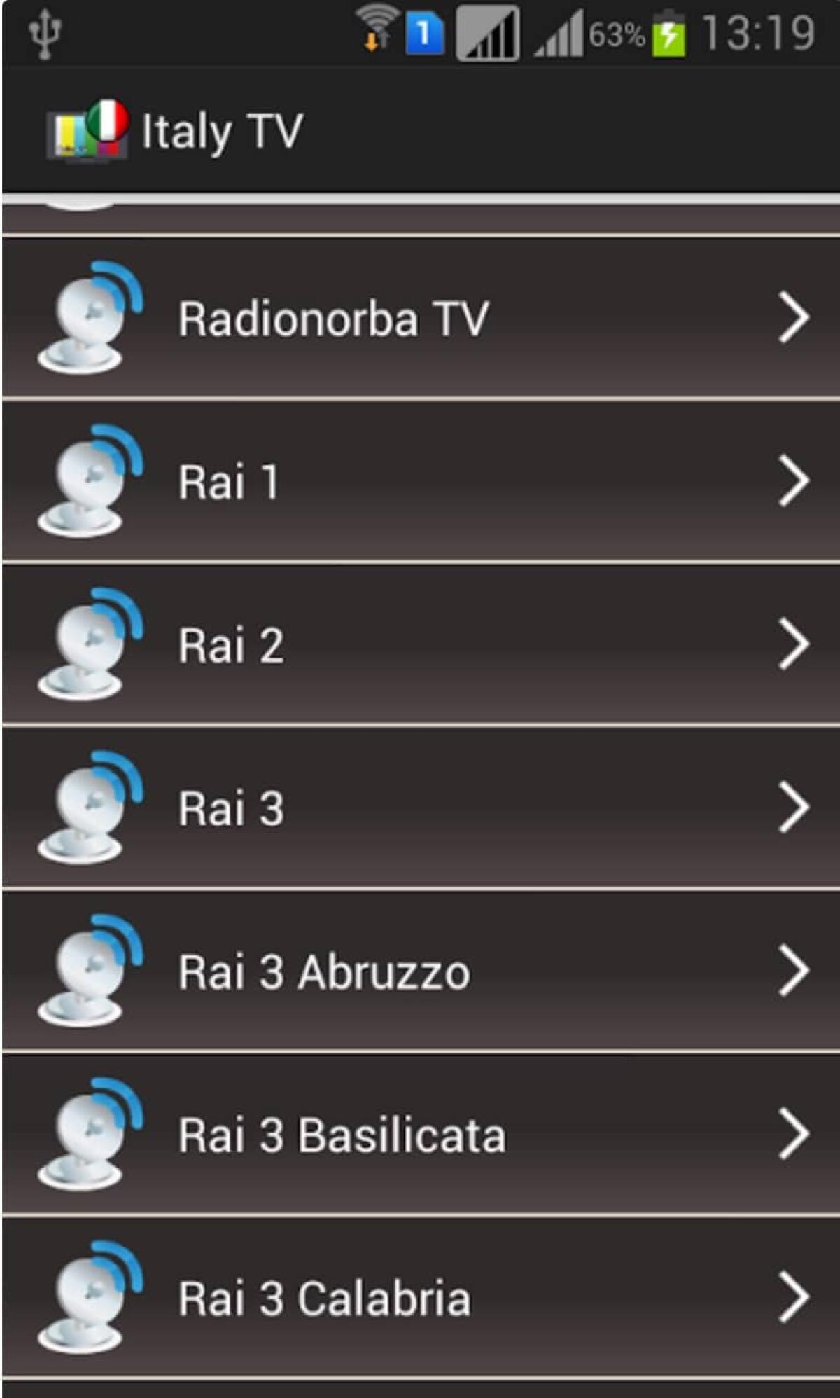 Vuoi guardare la televisione in streaming su Android? Prova Italy TV Channels Online - 