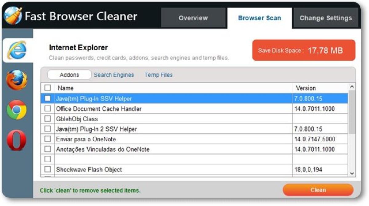 Velocizzare la navigazione Internet con Fast Browser Cleaner - 