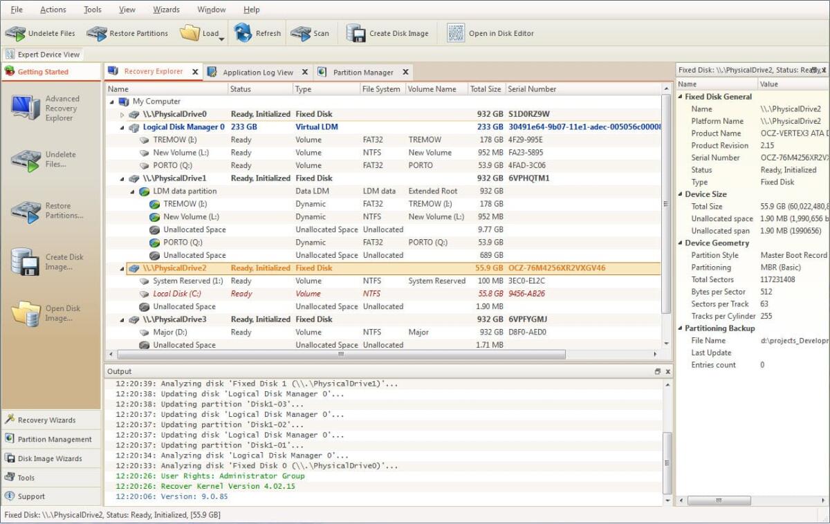 Recupera partizioni, settori di avvio, file persi o cancellati per errore - 
