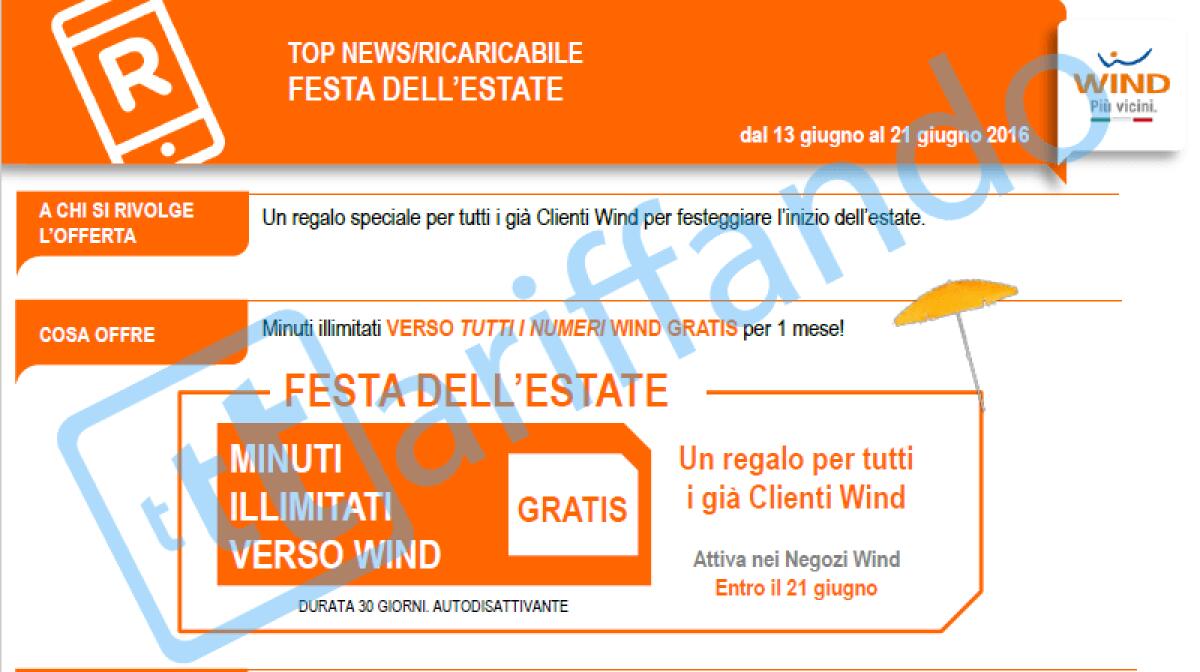 Novità Tariffe Wind Estate 2016 - 