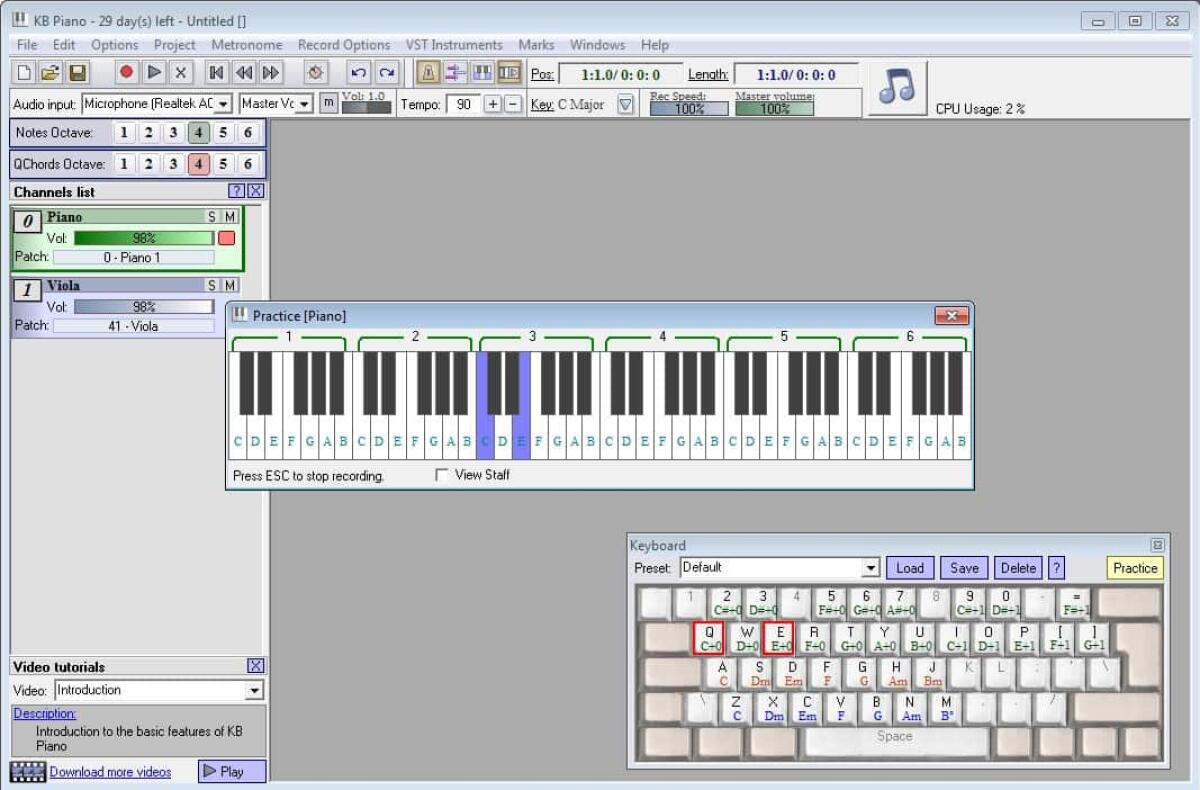 Trasformare il computer in un pianoforte: Download KBPiano - 