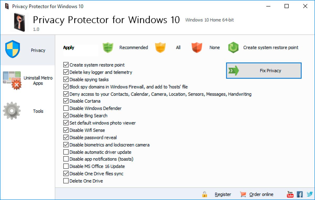 Aumentare la Privacy su Windows 10 - 